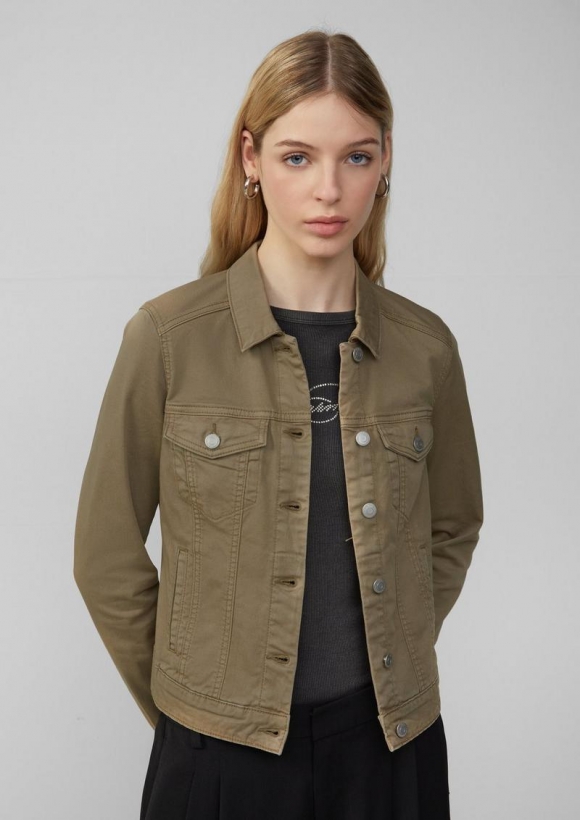 s.Oliver Jeansjacke im Slim Fit - olivgrün