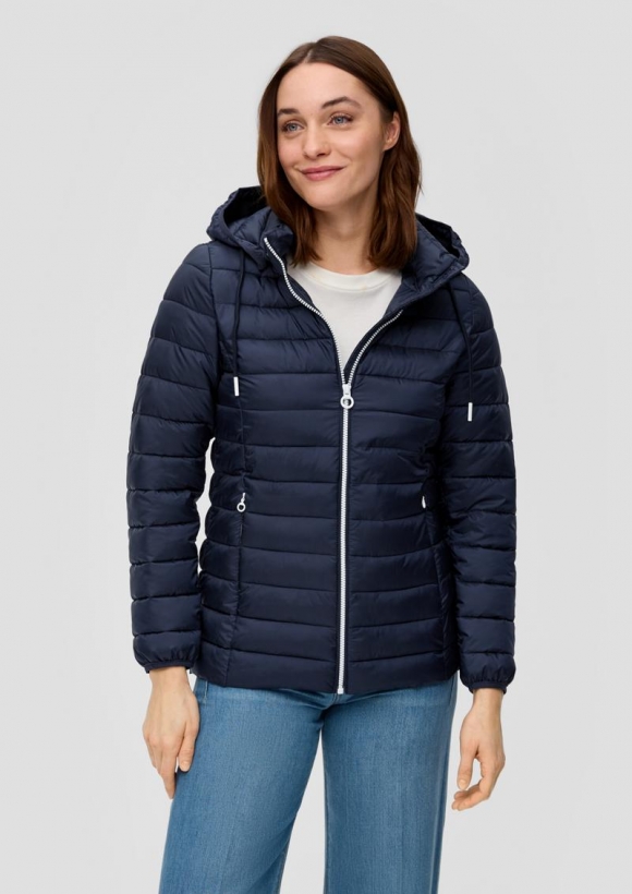 s.Oliver Leichte Steppjacke mit abnehmbarer Kapuze - navy