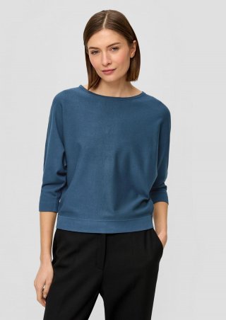 s.Oliver Strickpullover mit Fledermausarm - petrol