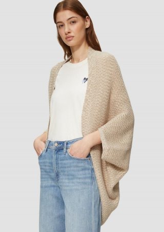 s.Oliver Strickponcho in O-Shape - beige