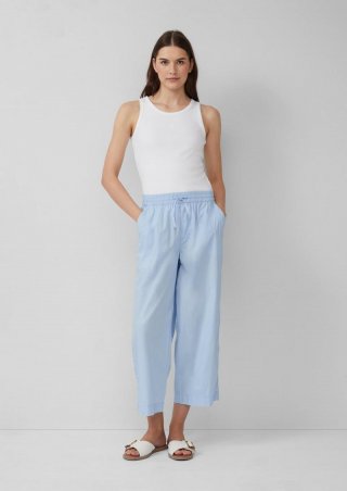 s.Oliver Leichte Culotte aus Baumwollmix im Relaxed Fit - hellblau