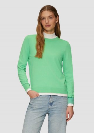 s.Oliver Strickpullover aus Viskosemix - limettengrün