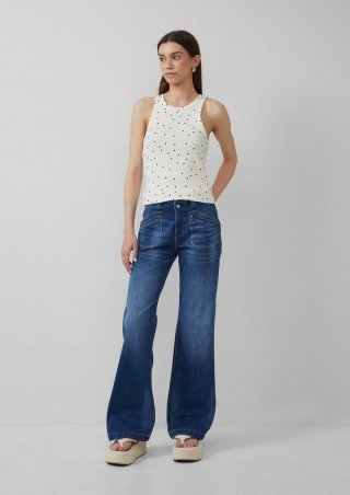 s.Oliver Jeans Reena / Slim Fit / High Rise / Flared Leg / Super Stretch - blau