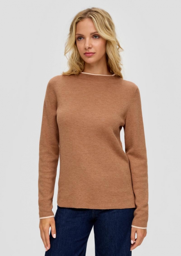 s.Oliver Pullover aus Viskosemix - sandstein