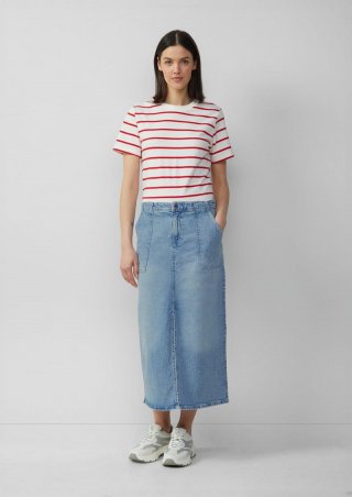 s.Oliver Denim-Midirock mit Schlitz - blau