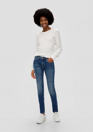 s.Oliver Sadie Jeans / Skinny Fit / Mid Rise / Skinny Leg / Baumwollstretch - blau