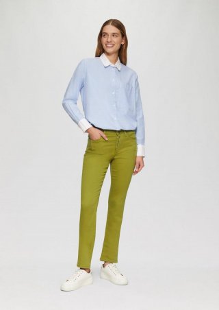 s.Oliver Jeans Betsy / Slim Fit / Mid Rise / Slim Leg - guacamole