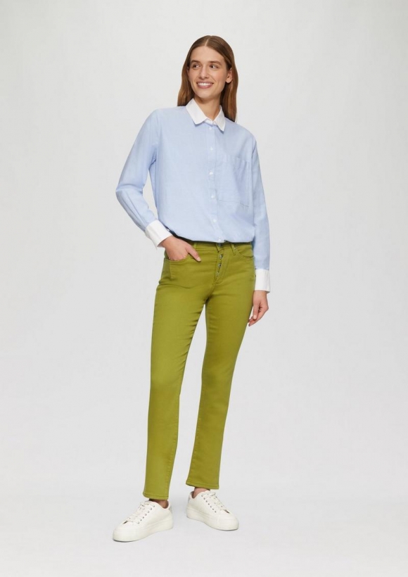 s.Oliver Jeans Betsy / Slim Fit / Mid Rise / Slim Leg - guacamole
