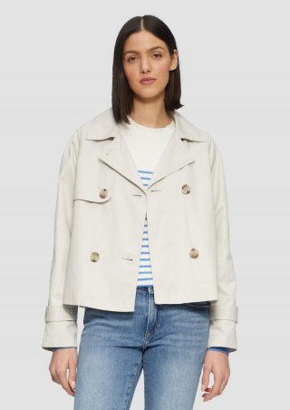 s.Oliver Cabanjacke mit Raglanärmeln und Streifenfutter - wollweiß