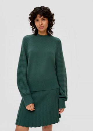 s.Oliver Pullover mit Wollanteil - tannengrün
