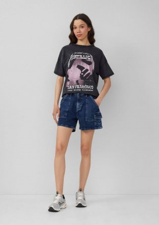 s.Oliver Jeans-Shorts Abby / Regular Fit / High Rise - blau