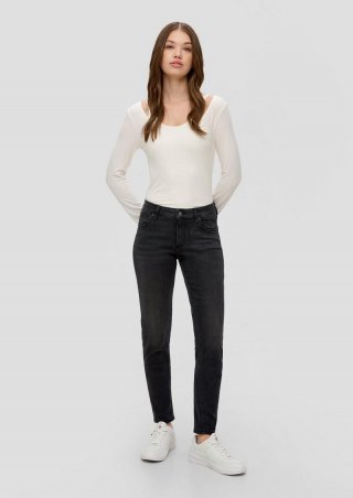 s.Oliver Jeans Sadie / Skinny Fit / Mid Rise / Skinny Leg - graphit