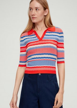 s.Oliver Strickpullover aus Viskosemix - hellorange