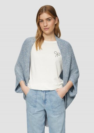 s.Oliver Strickponcho in O-Shape - blau