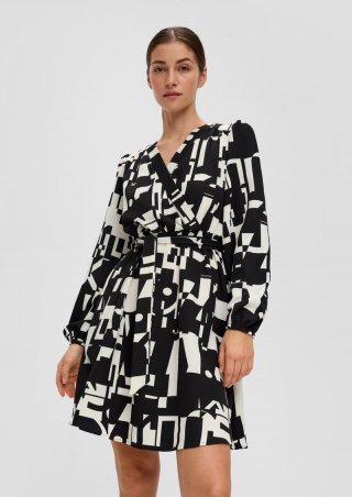 s.Oliver Kleid mit Bindeband - schwarz