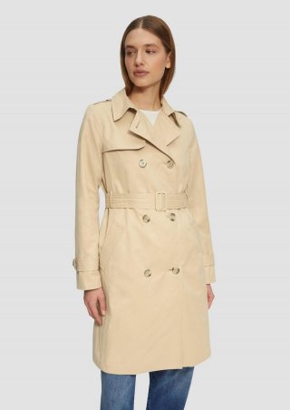 s.Oliver Trenchcoat mit Streifen-Futter - sandstein