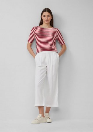 s.Oliver Culotte aus Leinenmix im Relaxed Fit - weiß