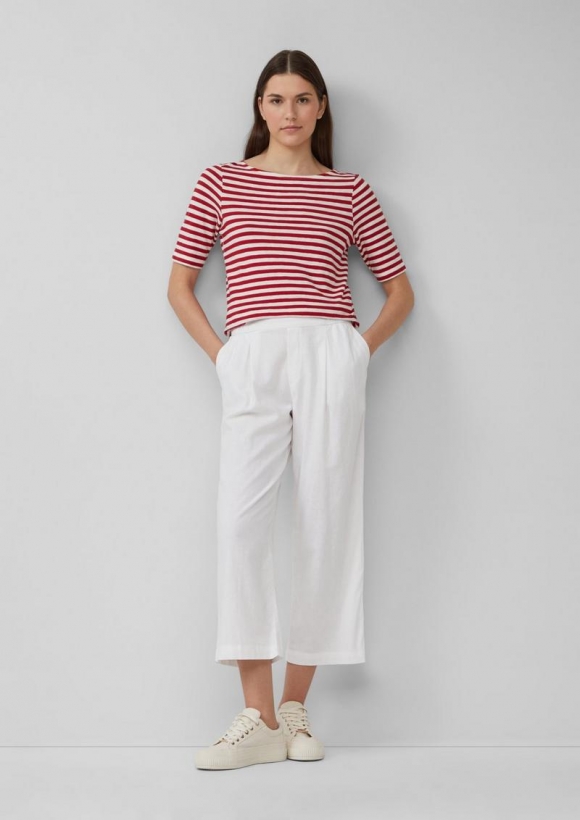 s.Oliver Culotte aus Leinenmix im Relaxed Fit - weiß