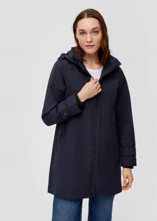 s.Oliver Mantel mit Logo-Reißverschluss - navy