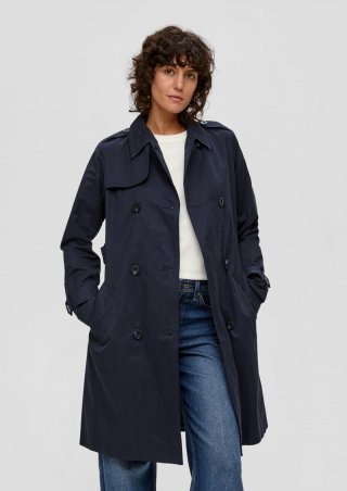 s.Oliver Trenchcoat mit Bindegürtel - navy