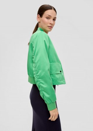 s.Oliver Blouson aus Satin - grün