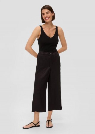 s.Oliver Culotte mit Wide leg - schwarz