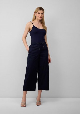 s.Oliver Culotte aus Popeline mit Elastikbund - navy