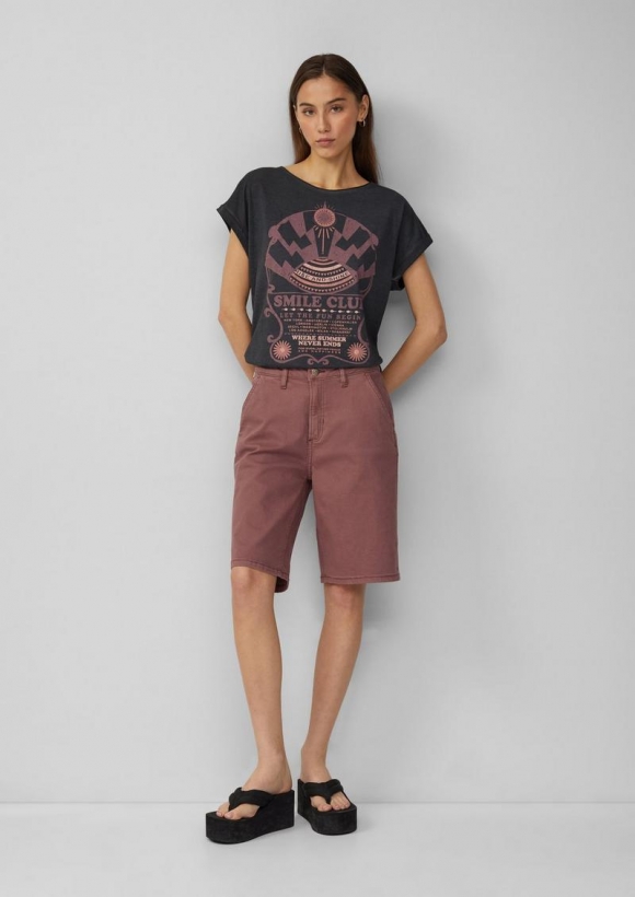 s.Oliver Jeans Abby / Regular Fit / High Rise / Superstretch - aubergine