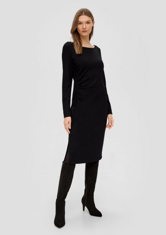 s.Oliver Jerseykleid aus Viskosemix - schwarz