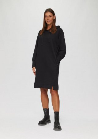 s.Oliver Sweatkleid mit Eingrifftaschen und vorgesetzter Seitennaht - schwarz