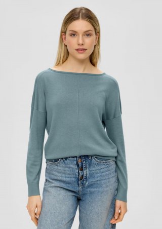 s.Oliver Strickpullover im Loose Fit - helles petrol