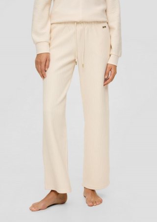 s.Oliver Pyjama-Hose aus reiner Baumwolle - creme