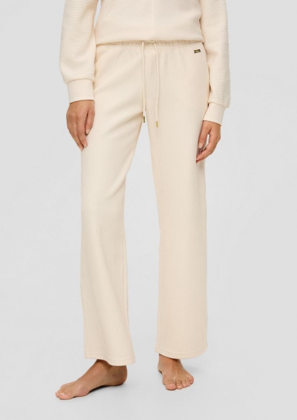 s.Oliver Pyjama-Hose aus reiner Baumwolle - creme