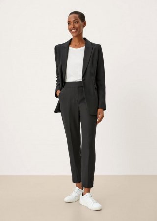 s.Oliver Slim: Elegante 7/8-Hose - schwarz
