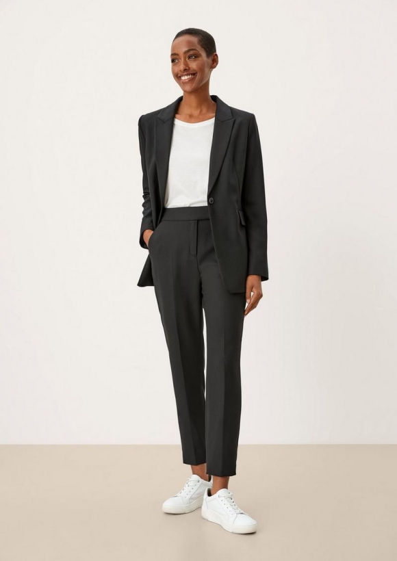 s.Oliver Slim: Elegante 7/8-Hose - schwarz