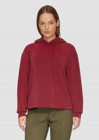 s.Oliver Hoodie aus Scuba im Relaxed Fit - rubinrot