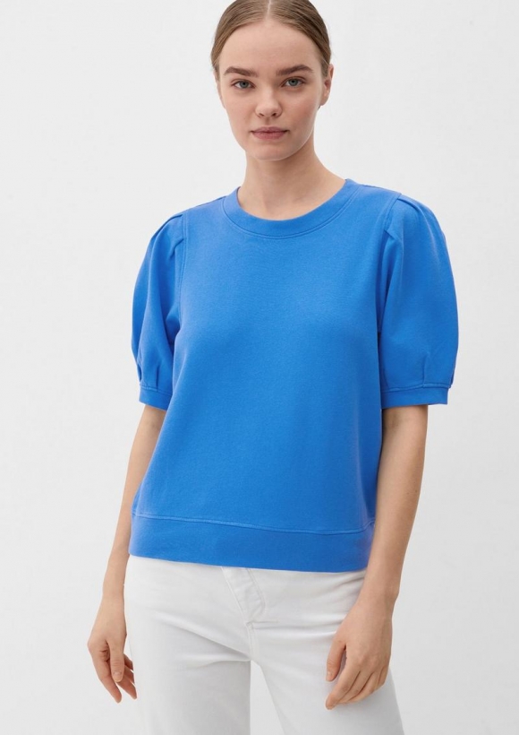 s.Oliver Sweatshirt mit halblangem Arm - royalblau