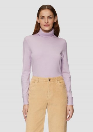 s.Oliver Feinstrickpullover mit Rollkragen - lavendel