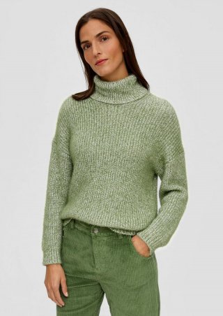 s.Oliver Strickpullover aus Baumwollmix - hellgrün
