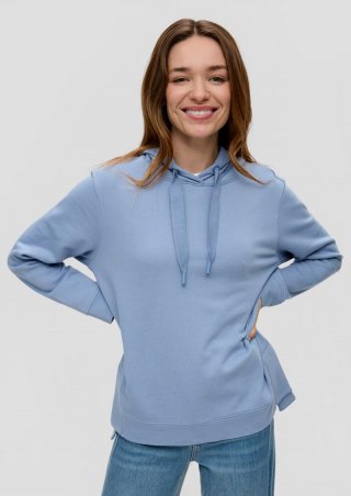 s.Oliver Hoodie aus weicher Baumwolle - blassblau