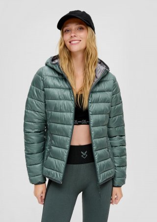 s.Oliver Steppjacke mit Kapuze - petrol