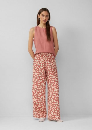 s.Oliver Wide-Leg-Hose aus Musselin - papaya