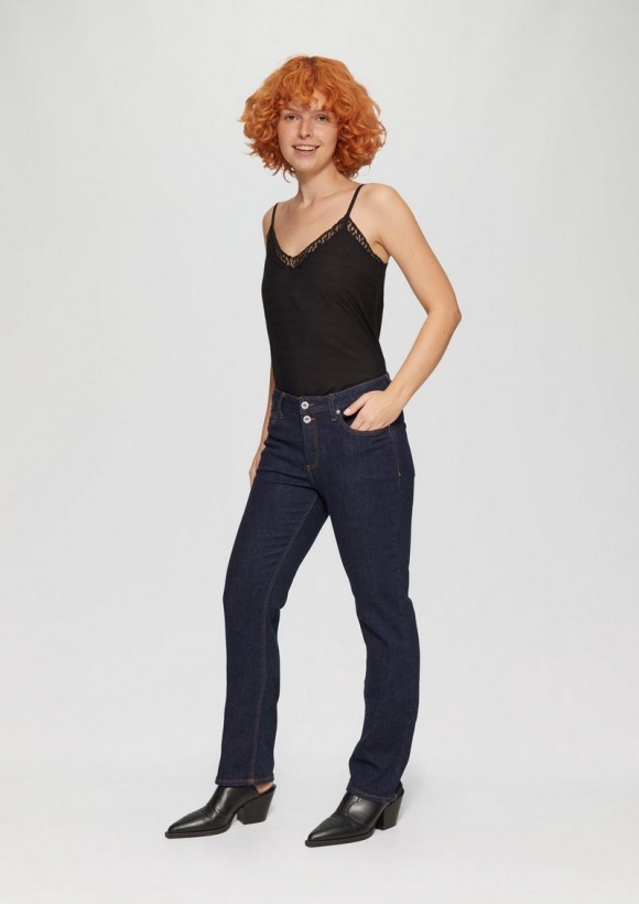 s.Oliver Jeans Catie / Slim Fit / Mid Rise / Straight Leg - blau