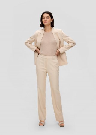 s.Oliver Straight: Hose aus Viskosemix - beige