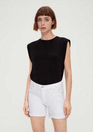 s.Oliver Jeans-Shorts Betsy / Slim Fit / Mid Rise / Slim Leg - weiß