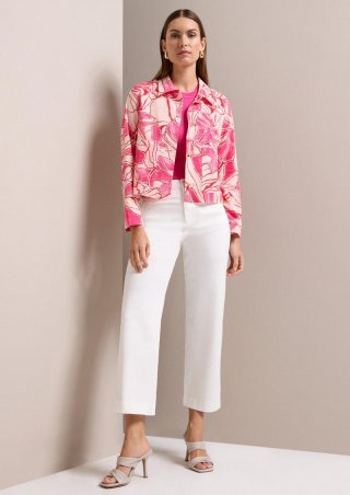 s.Oliver Croped Hose / Regular Fit / High Rise / Wide Leg - ecru