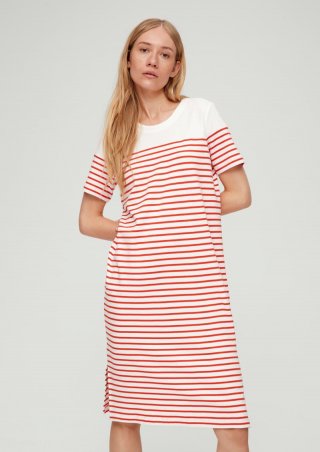 s.Oliver T-Shirtkleid aus reiner Baumwolle - hellorange