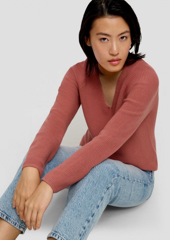 s.Oliver Strickpullover mit Raglanärmeln - papaya