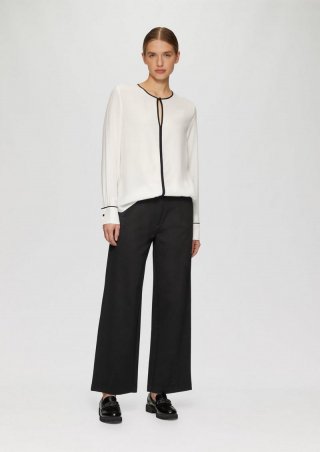 s.Oliver Wide-Leg-Hose aus Viskose - schwarz