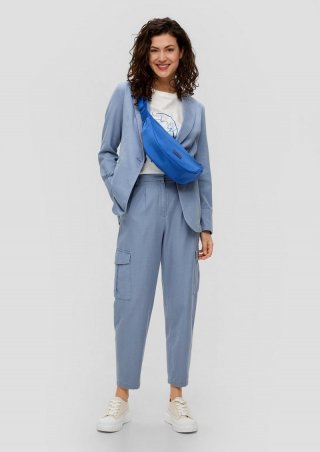 s.Oliver Relaxed: Cargohose aus Twill - blassblau